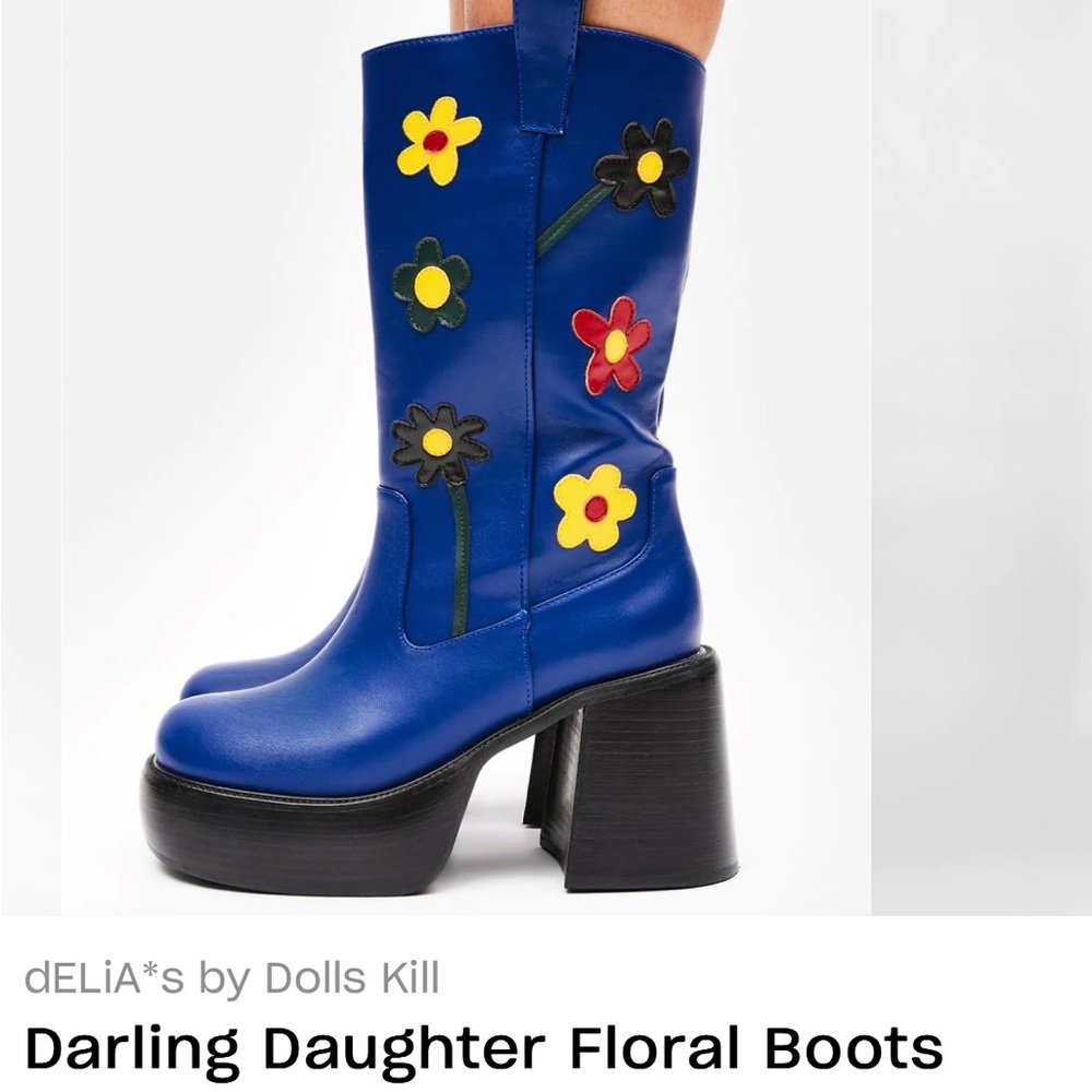 Delia’s by Dolls Kill Darling Daughter Floral Boots